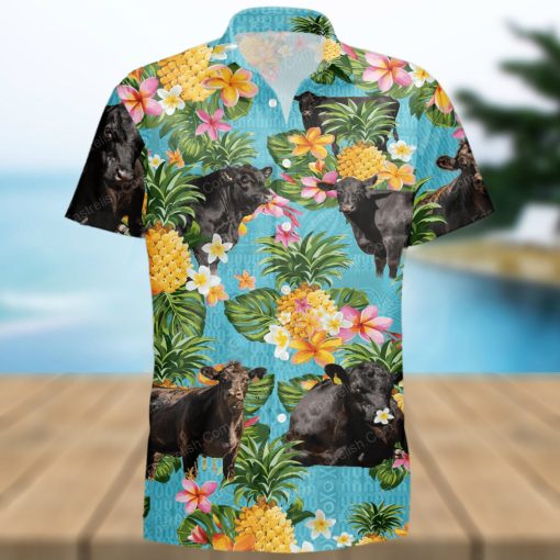 Black Angus Tropical Pineapple Hawaiian Shirt