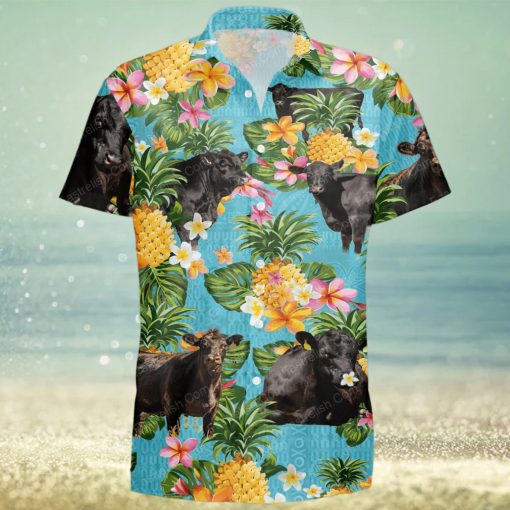 Black Angus Tropical Pineapple Hawaiian Shirt