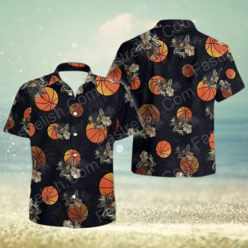 Black Basketball Hawaiian Shirts