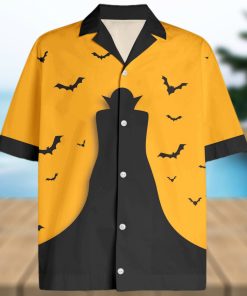 Black and Yellow Dracula Halloween Hawaiian Shirts