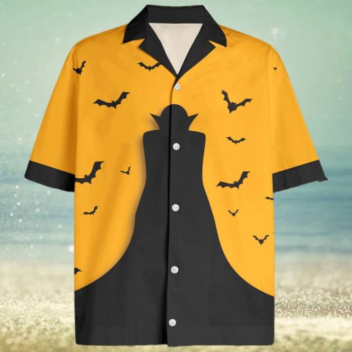 Black and Yellow Dracula Halloween Hawaiian Shirts