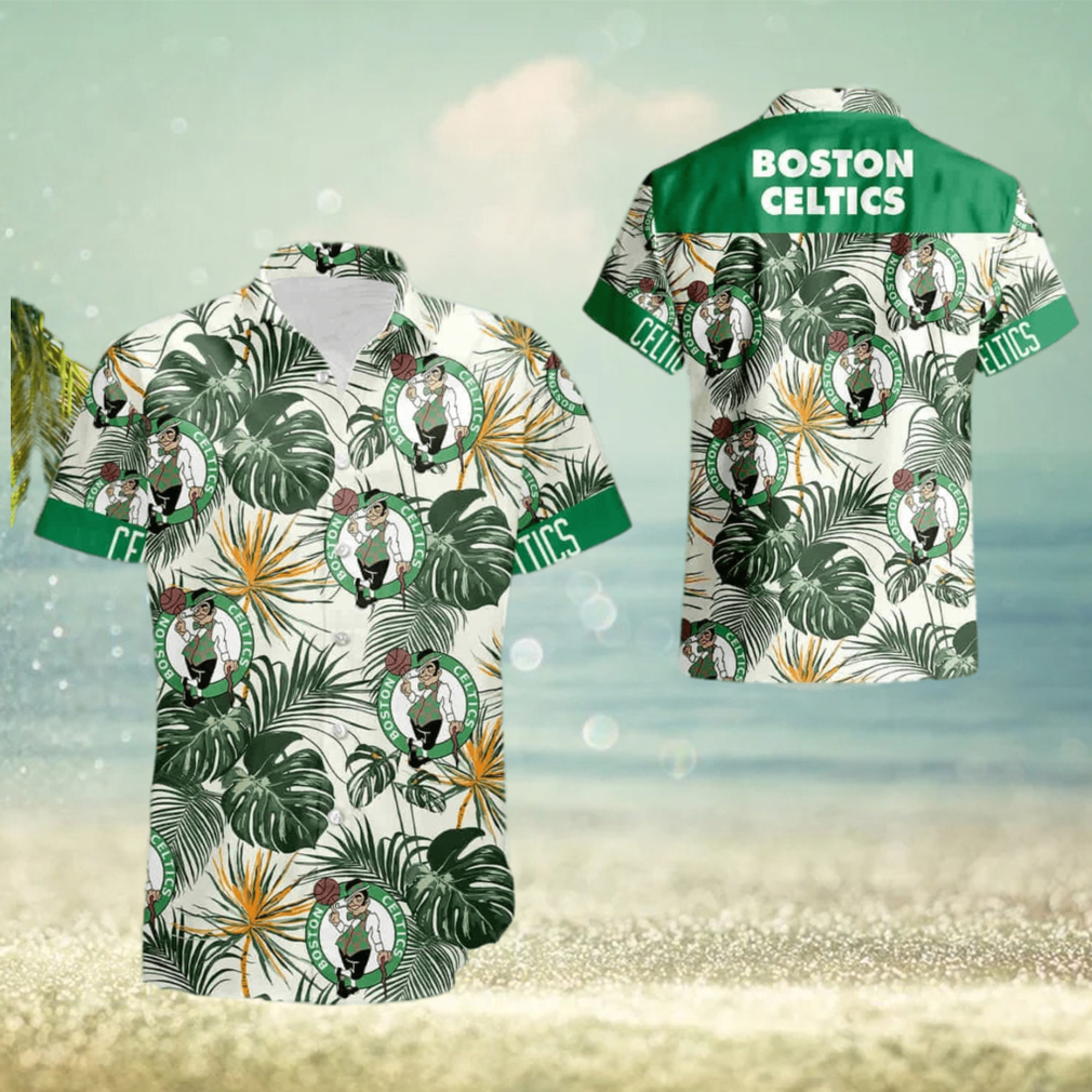 Boston Celtics Tropical Flower Sleeve Hawaii Summer Hawaiian