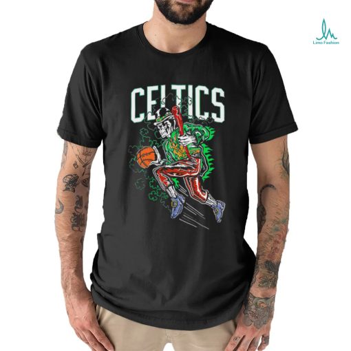 Boston Celtics skeleton mascot logo shirt