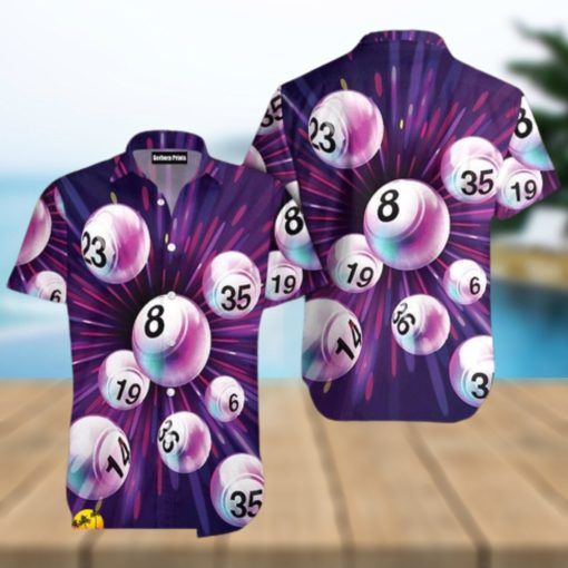 Bowling Purple Exploding Aloha 3D Hawaiian Shirt For Men And Women