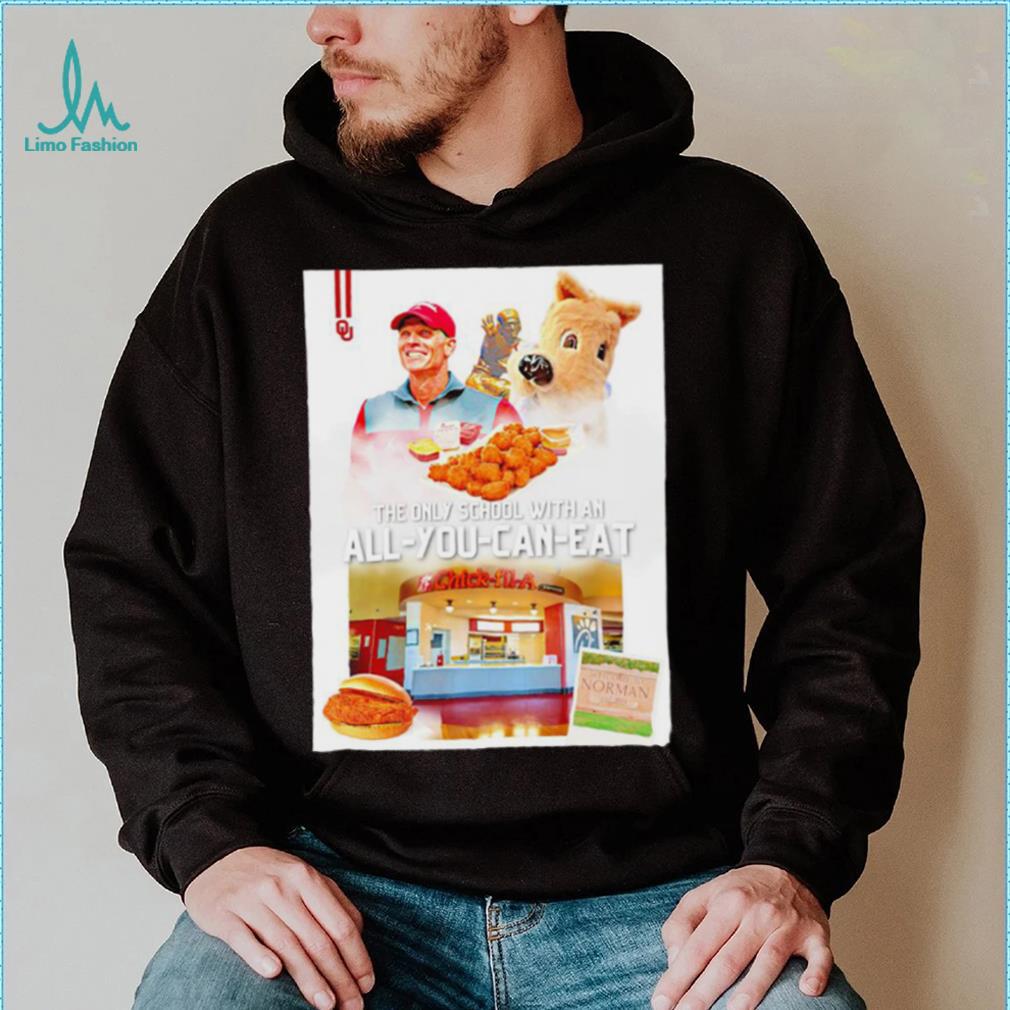 Brent Venables Oklahoma Sooners the only school with an All you can eat Chick fil A shirt Brent Venables Oklahoma Sooners the only school with an All you can eat Chick fil A shirt