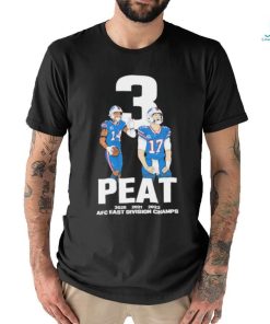Buffalo Bill 3 Peat 2020 2021 2022 afc east division champs shirt