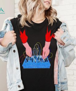 Burning Hand analog synth art shirt