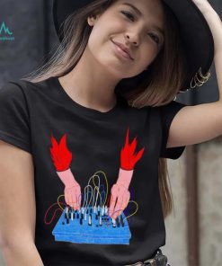 Burning Hand analog synth art shirt