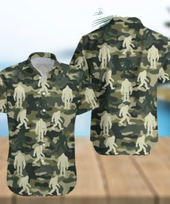 Camo Bigfoot Aloha Hawaiian Shirt