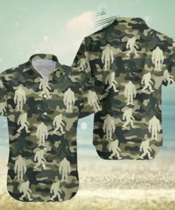 Camo Bigfoot Aloha Hawaiian Shirt