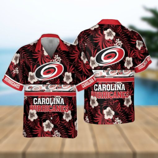 Carolina Hurricanes National Hockey League 2023 Hibiscus Pattern Hawaiian Shirt