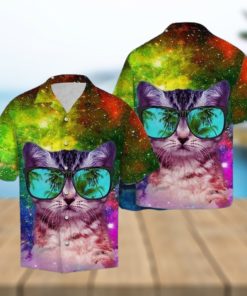 Cat Galaxy Aloha 3D Hawaiian Shirt For Men And Women