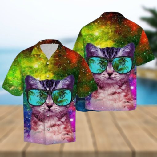 Cat Galaxy Aloha 3D Hawaiian Shirt For Men And Women