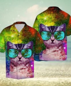 Cat Galaxy Aloha 3D Hawaiian Shirt For Men And Women