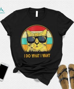 Cat wear glass I do what I want vintage shirt
