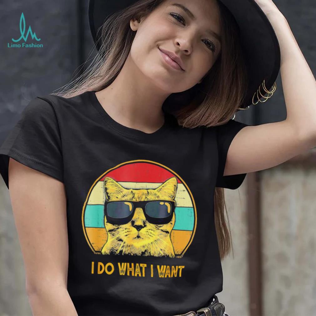 Cat wear glass I do what I want vintage shirt Cat wear glass I do what I want vintage shirt