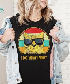 Cat wear glass I do what I want vintage shirt