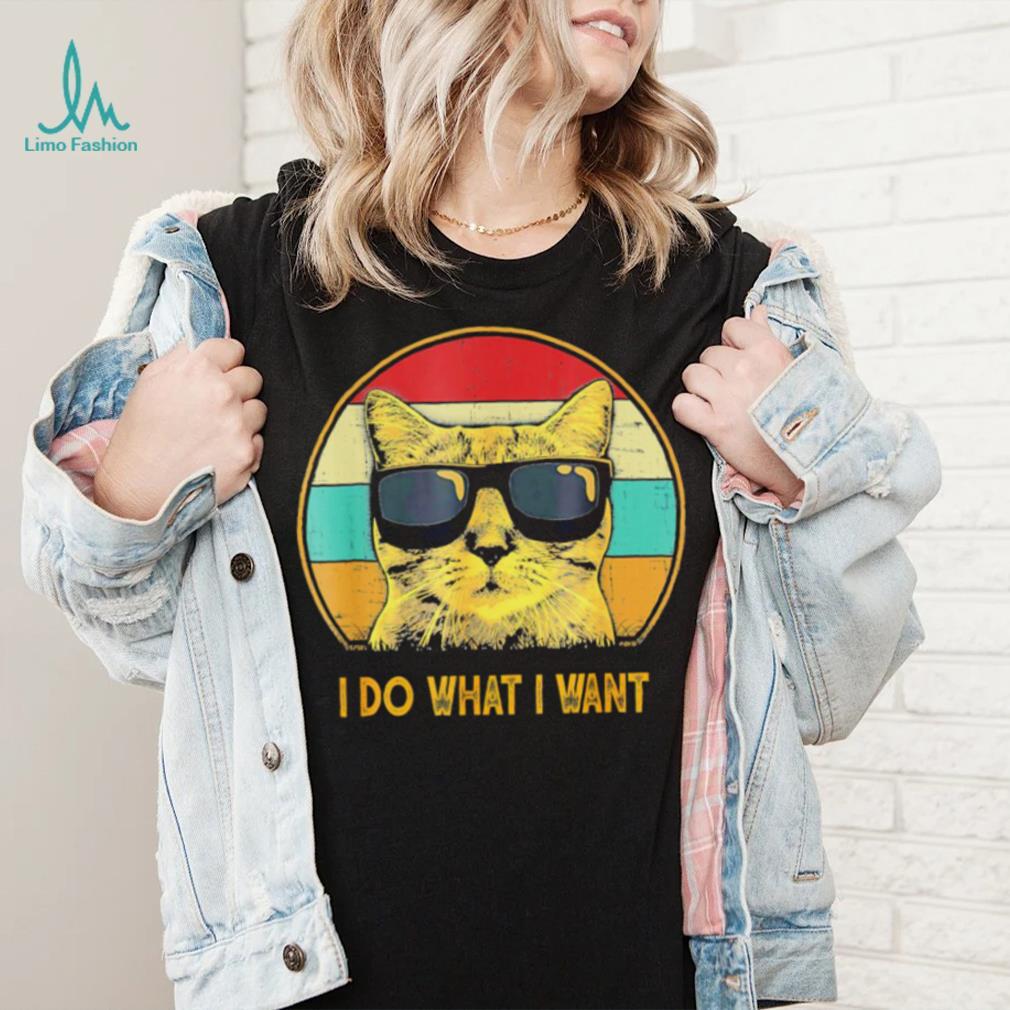 Cat wear glass I do what I want vintage shirt Cat wear glass I do what I want vintage shirt