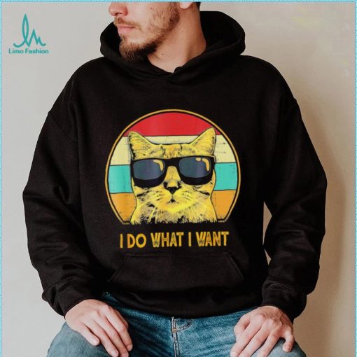 Cat wear glass I do what I want vintage shirt