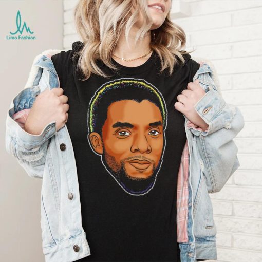 Chadwick Boseman King of Afro Futurism face art shirt