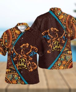 Charizard Paisley Pattern Design Hawaiian Shirt and Short