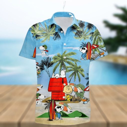 Charlie Brown Snoopy Hawaiian Shirt, Charlie Brown The Peanuts Snoopy Tropical Summer Aloha 3D Hawaiian Shirt
