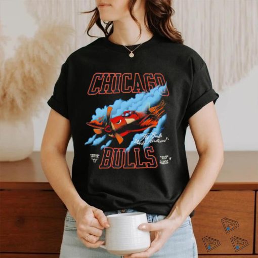 Chicago Bulls Airlines fly Bulls world Airlines logo shirt