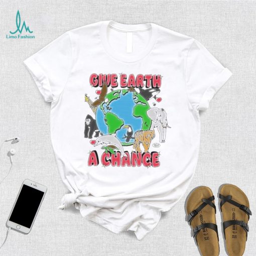 Chnge merch give earth a chance shirt