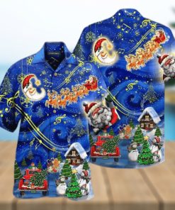 Christmas Sky 3D Funny Hawaiian Shirt