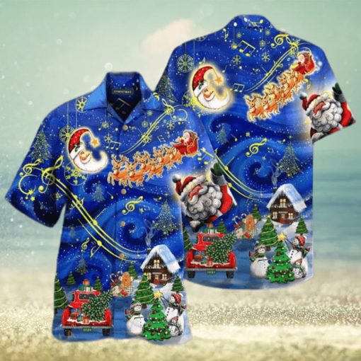 Christmas Sky 3D Funny Hawaiian Shirt