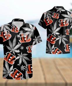 Cincinnati Bengals Cannabis Black Summer Hawaiian Shirt For Men And Women