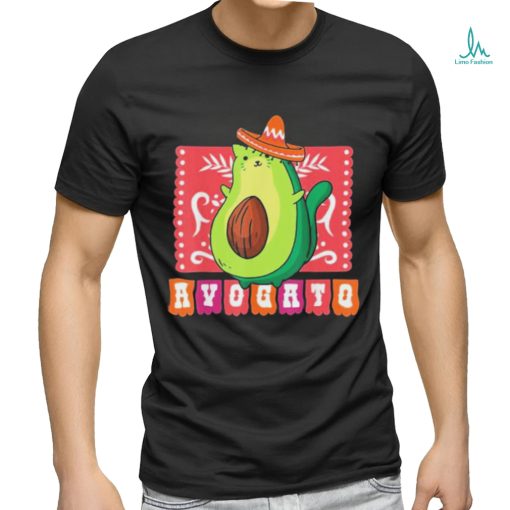 Cinco De Mayo Funny Meow Avogato Cat Avocado Mexico T Shirt