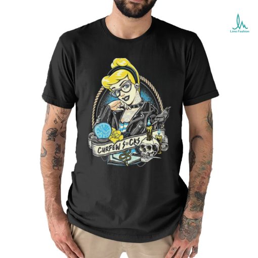 Cinderella tattoo Curfew Sucks cartoon shirt
