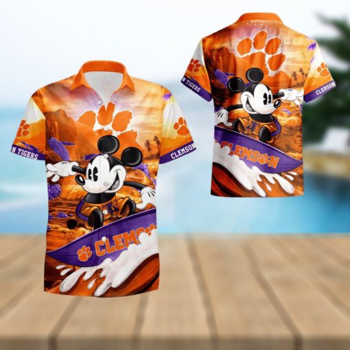 Clemson Tigers Ncaa Mickey Hawaii Summer Hawaiian Shirt For Men And Women