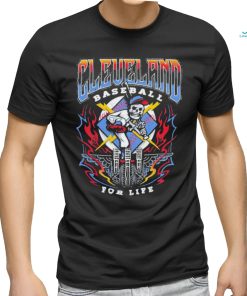 Cleveland Guardians skeleton baseball for life logo shirt