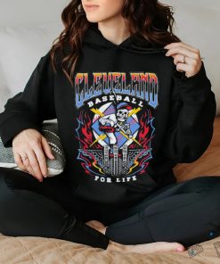 Cleveland Guardians skeleton baseball for life logo shirt