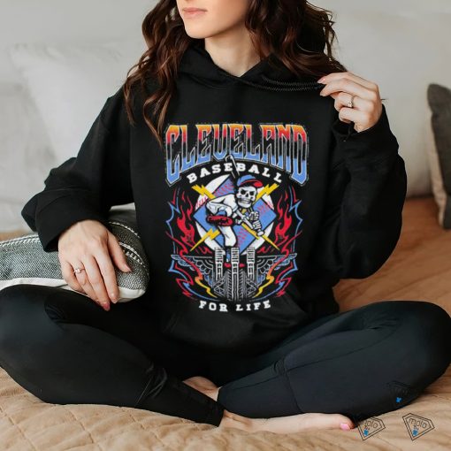 Cleveland Guardians skeleton baseball for life logo shirt