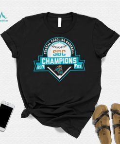 Coastal Carolina Chanticleers 2023 Sun Belt Baseball Regular Season Champions logo shirt