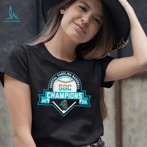 Coastal Carolina Chanticleers 2023 Sun Belt Baseball Regular Season Champions logo shirt
