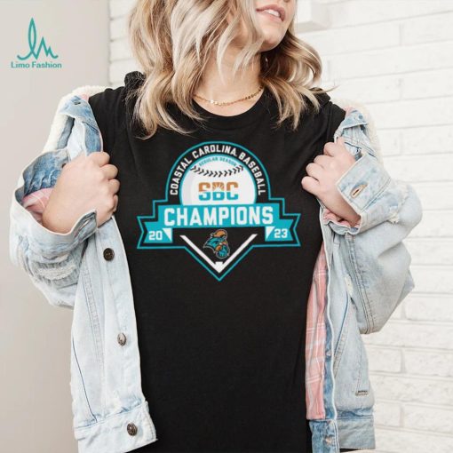 Coastal Carolina Chanticleers 2023 Sun Belt Baseball Regular Season Champions logo shirt