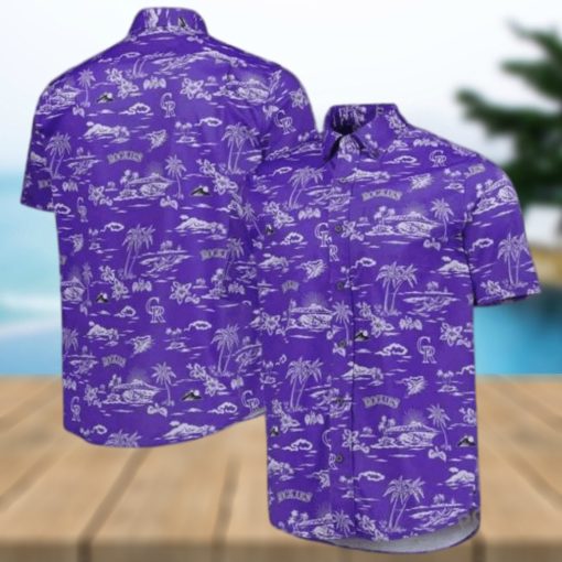 Colorado Rockies Purple Kekai Performance 3D Funny Hawaiian Shirt