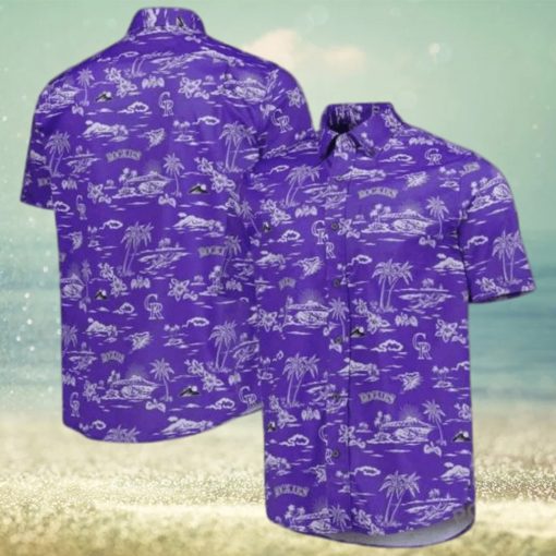 Colorado Rockies Purple Kekai Performance 3D Funny Hawaiian Shirt