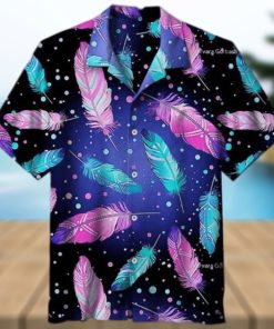 Colorful Feathers Under The Stars 3D Funny Hawaiian Shirt