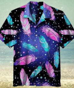 Colorful Feathers Under The Stars 3D Funny Hawaiian Shirt