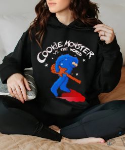 Cookie Monster in the style of Scott Pilgrim vs The World Cookie Monster vs the World shirt