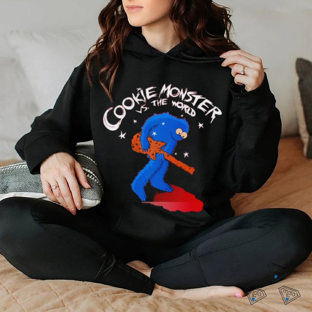 Cookie Monster in the style of Scott Pilgrim vs The World Cookie Monster vs  the World shirt - Limotees