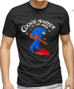 Cookie Monster in the style of Scott Pilgrim vs The World Cookie Monster vs the World shirt