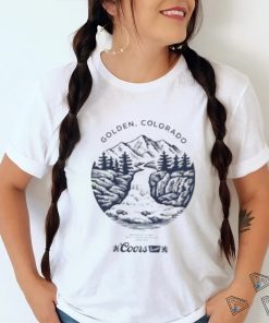 Coors Banquet Beer Golden Colorado Mountains Logo Shirt