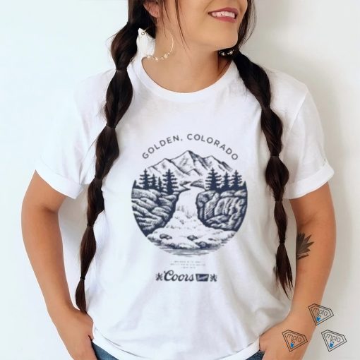 Coors Banquet Beer Golden Colorado Mountains Logo Shirt