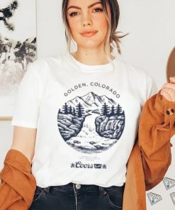 Coors Banquet Beer Golden Colorado Mountains Logo Shirt